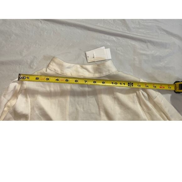 Banana Republic Mock Neck Open Back Top Blouse - Cream - Size: M -Excellent - Picture 8 of 10